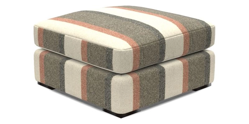 Stockbridge Combi Footstool in Two Tone Plain Biscuit