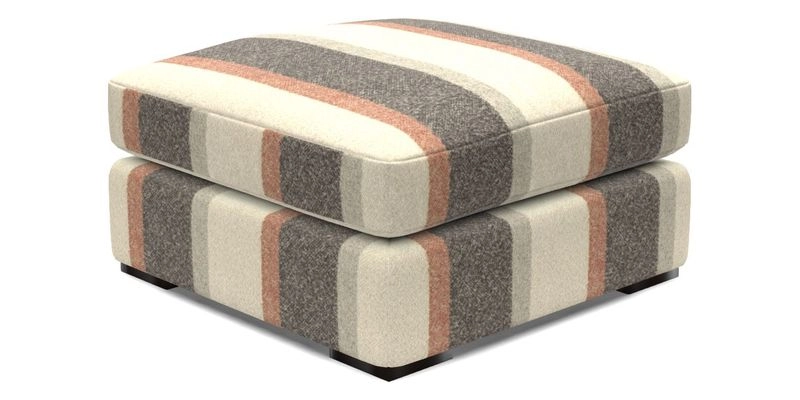 Stockbridge Combi Footstool in Two Tone Plain Biscuit