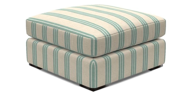 Stockbridge Combi Footstool in Two Tone Plain Biscuit