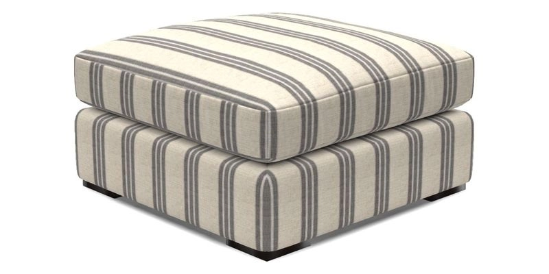 Stockbridge Combi Footstool in Two Tone Plain Biscuit