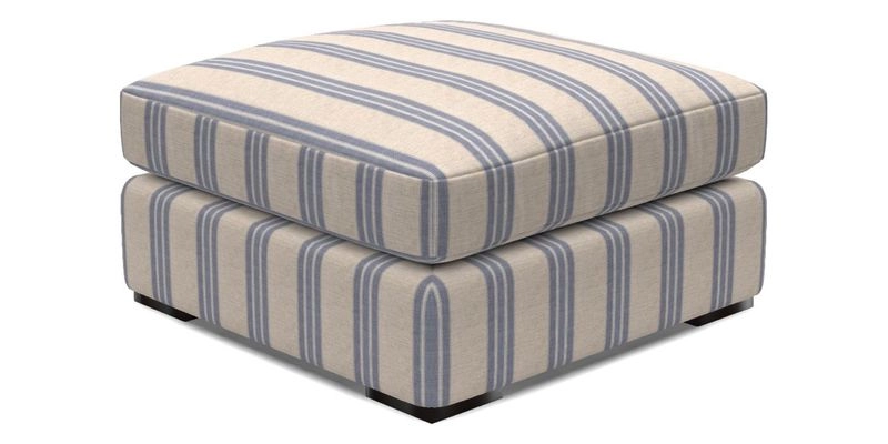Stockbridge Combi Footstool in Two Tone Plain Biscuit