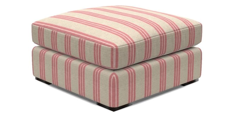Stockbridge Combi Footstool in Two Tone Plain Biscuit