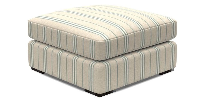 Stockbridge Combi Footstool in Two Tone Plain Biscuit