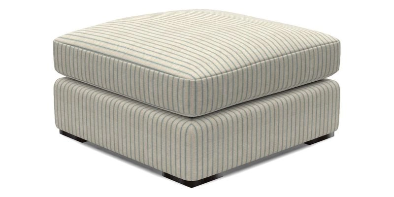 Stockbridge Combi Footstool in Two Tone Plain Biscuit