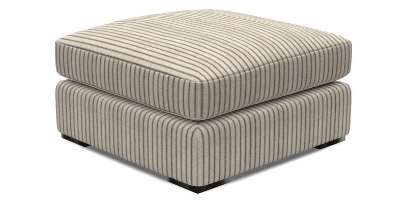 Stockbridge Combi Footstool in Two Tone Plain Biscuit