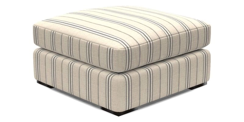 Stockbridge Combi Footstool in Two Tone Plain Biscuit