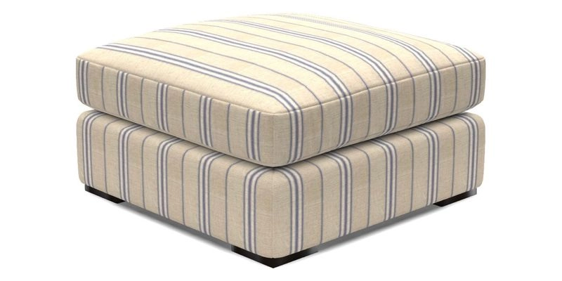 Stockbridge Combi Footstool in Two Tone Plain Biscuit