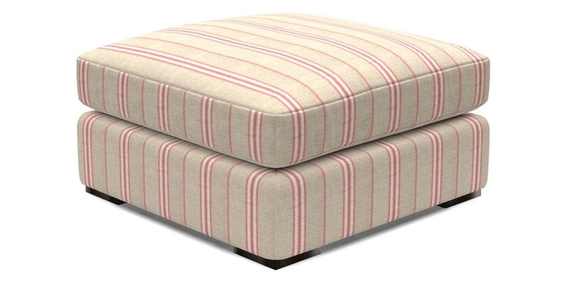 Stockbridge Combi Footstool in Two Tone Plain Biscuit