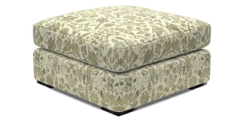 Stockbridge Combi Footstool in Two Tone Plain Biscuit