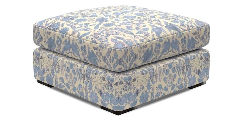 Stockbridge Combi Footstool in Two Tone Plain Biscuit