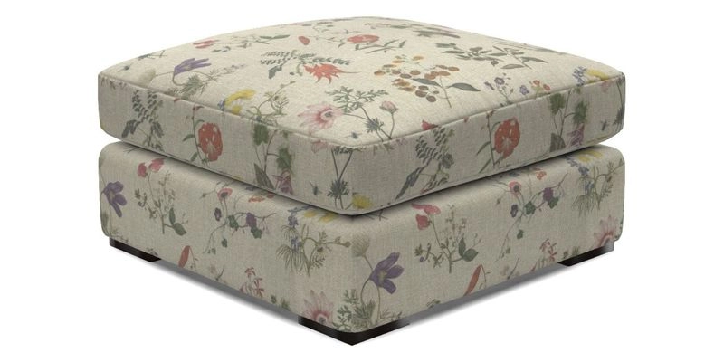 Stockbridge Combi Footstool in Two Tone Plain Biscuit
