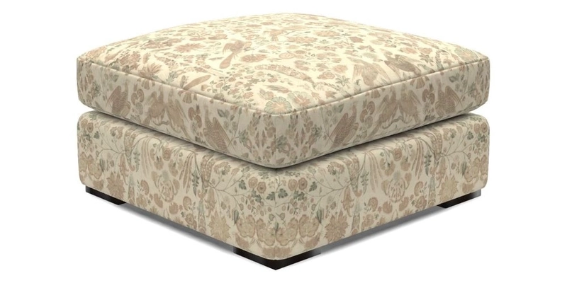 Stockbridge Combi Footstool in Two Tone Plain Biscuit