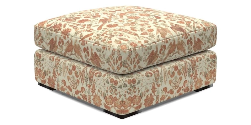 Stockbridge Combi Footstool in Two Tone Plain Biscuit