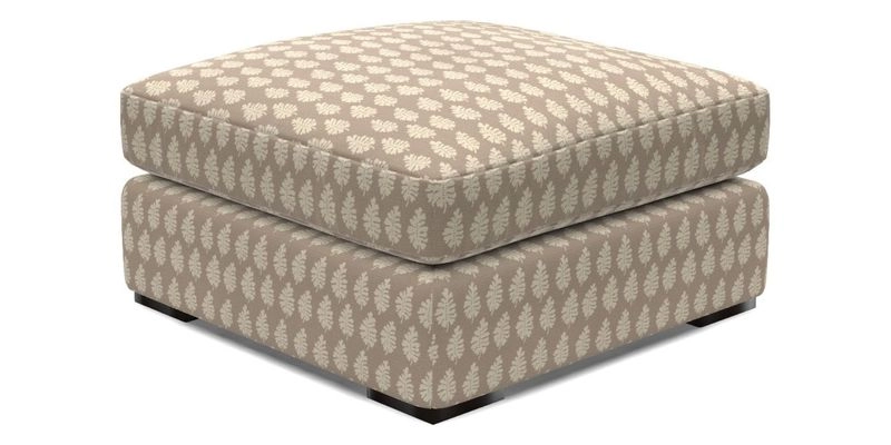 Stockbridge Combi Footstool in Two Tone Plain Biscuit