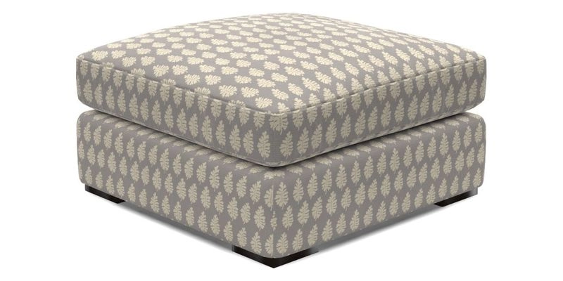 Stockbridge Combi Footstool in Two Tone Plain Biscuit
