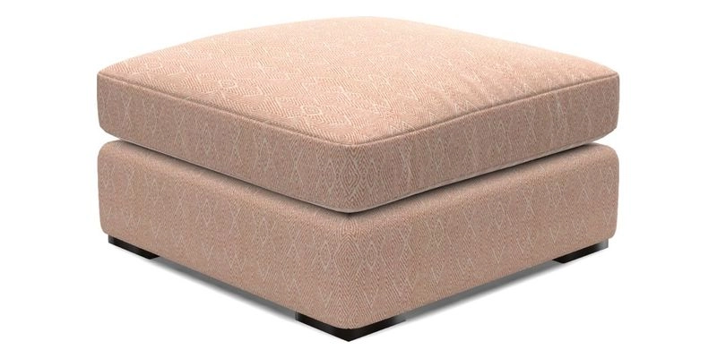 Stockbridge Combi Footstool in Two Tone Plain Biscuit