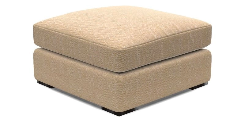 Stockbridge Combi Footstool in Two Tone Plain Biscuit