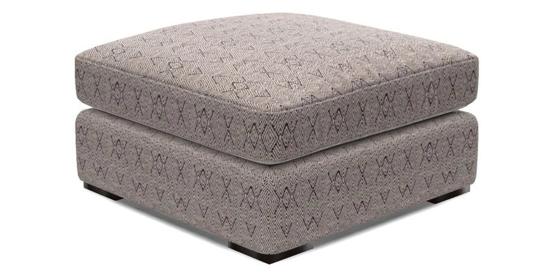 Stockbridge Combi Footstool in Two Tone Plain Biscuit
