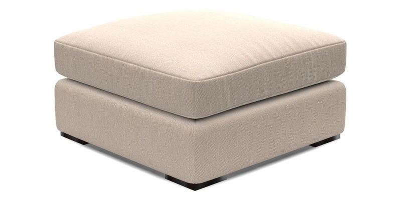 Stockbridge Combi Footstool in Two Tone Plain Biscuit