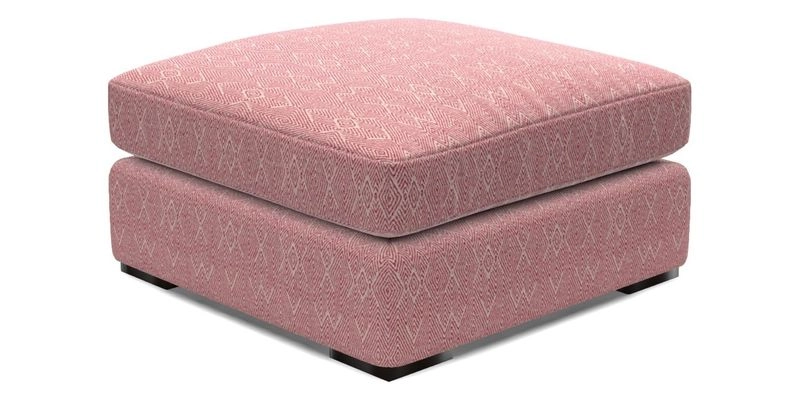 Stockbridge Combi Footstool in Two Tone Plain Biscuit