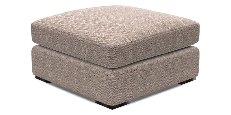 Stockbridge Combi Footstool in Two Tone Plain Biscuit