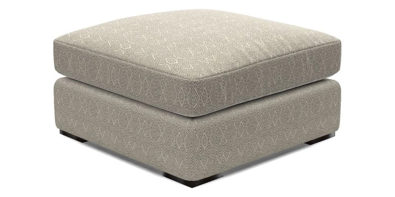 Stockbridge Combi Footstool in Two Tone Plain Biscuit