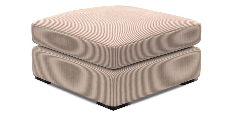 Stockbridge Combi Footstool in Two Tone Plain Biscuit