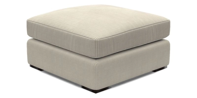 Stockbridge Combi Footstool in Two Tone Plain Biscuit