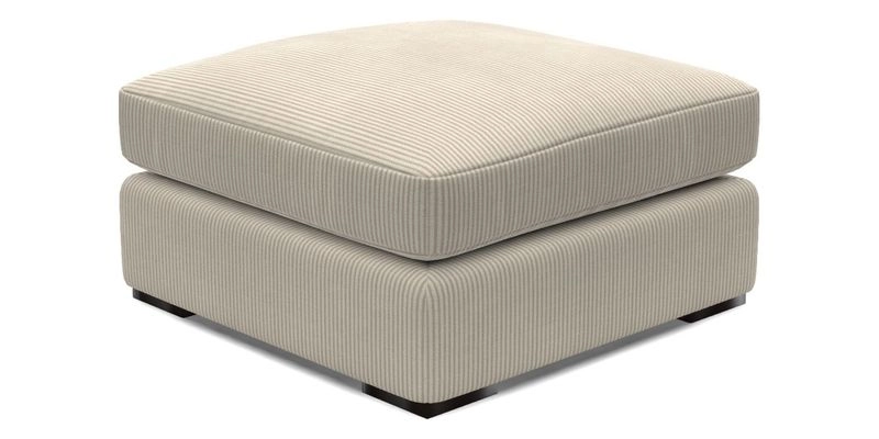 Stockbridge Combi Footstool in Two Tone Plain Biscuit