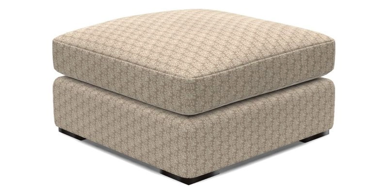 Stockbridge Combi Footstool in Two Tone Plain Biscuit