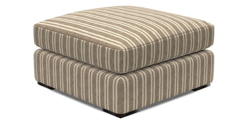 Stockbridge Combi Footstool in Two Tone Plain Biscuit