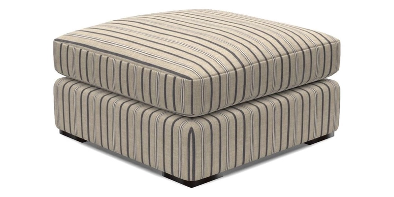 Stockbridge Combi Footstool in Two Tone Plain Biscuit