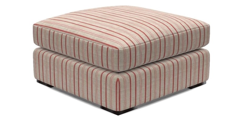 Stockbridge Combi Footstool in Two Tone Plain Biscuit