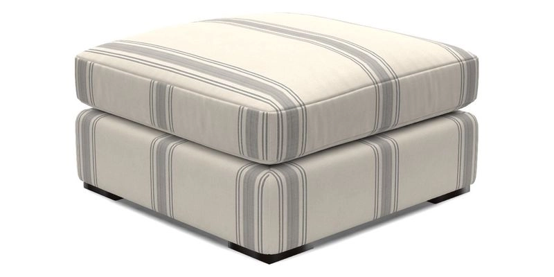 Stockbridge Combi Footstool in Two Tone Plain Biscuit