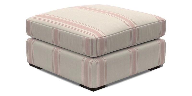 Stockbridge Combi Footstool in Two Tone Plain Biscuit