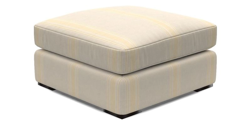 Stockbridge Combi Footstool in Two Tone Plain Biscuit