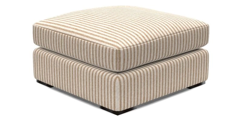 Stockbridge Combi Footstool in Two Tone Plain Biscuit