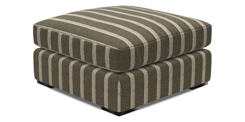Stockbridge Combi Footstool in Two Tone Plain Biscuit