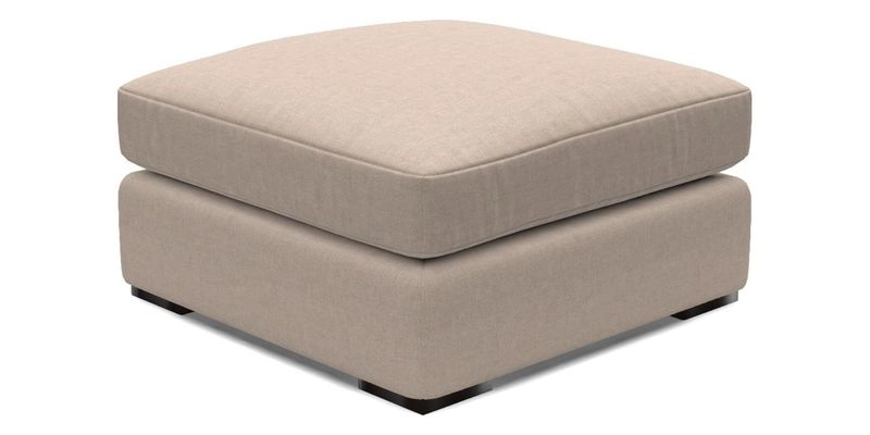Stockbridge Combi Footstool in Two Tone Plain Biscuit