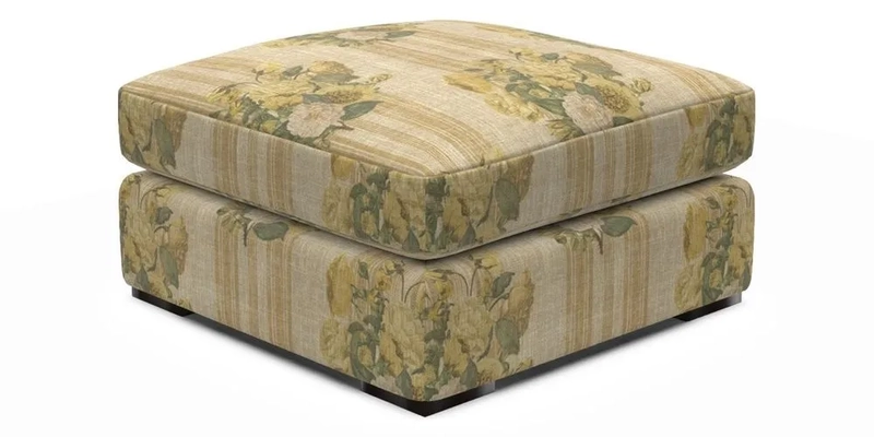 Stockbridge Combi Footstool in Two Tone Plain Biscuit