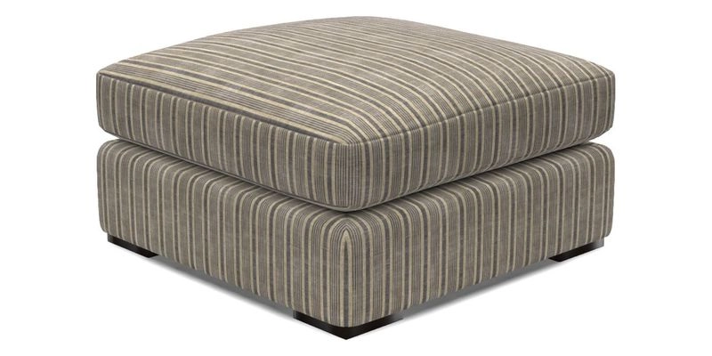 Stockbridge Combi Footstool in Two Tone Plain Biscuit