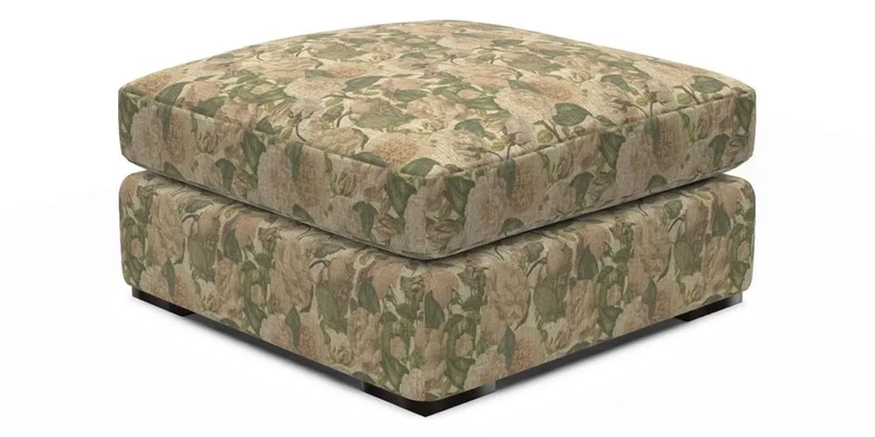 Stockbridge Combi Footstool in Two Tone Plain Biscuit