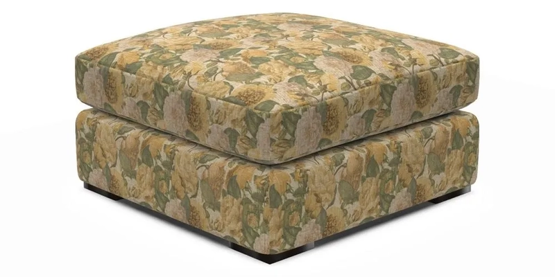 Stockbridge Combi Footstool in Two Tone Plain Biscuit