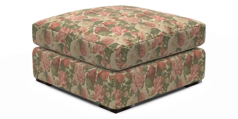 Stockbridge Combi Footstool in Two Tone Plain Biscuit