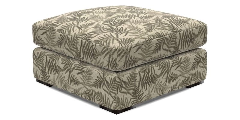 Stockbridge Combi Footstool in Two Tone Plain Biscuit