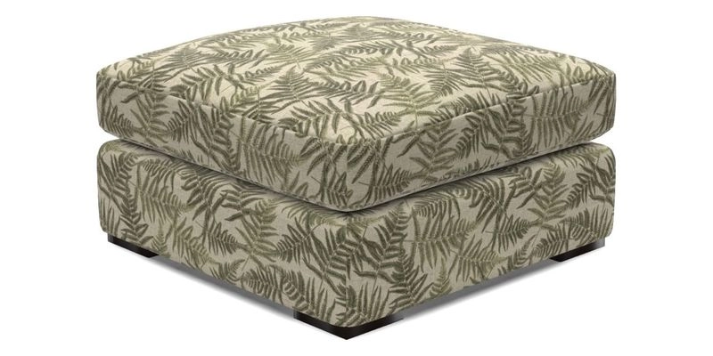 Stockbridge Combi Footstool in Two Tone Plain Biscuit