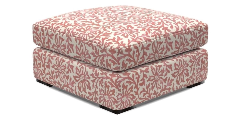 Stockbridge Combi Footstool in Two Tone Plain Biscuit