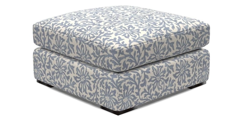 Stockbridge Combi Footstool in Two Tone Plain Biscuit