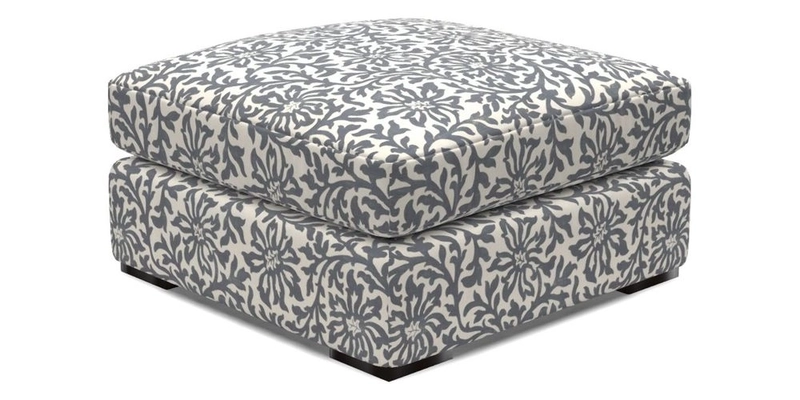 Stockbridge Combi Footstool in Two Tone Plain Biscuit