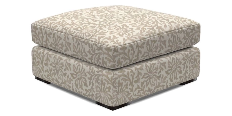 Stockbridge Combi Footstool in Two Tone Plain Biscuit